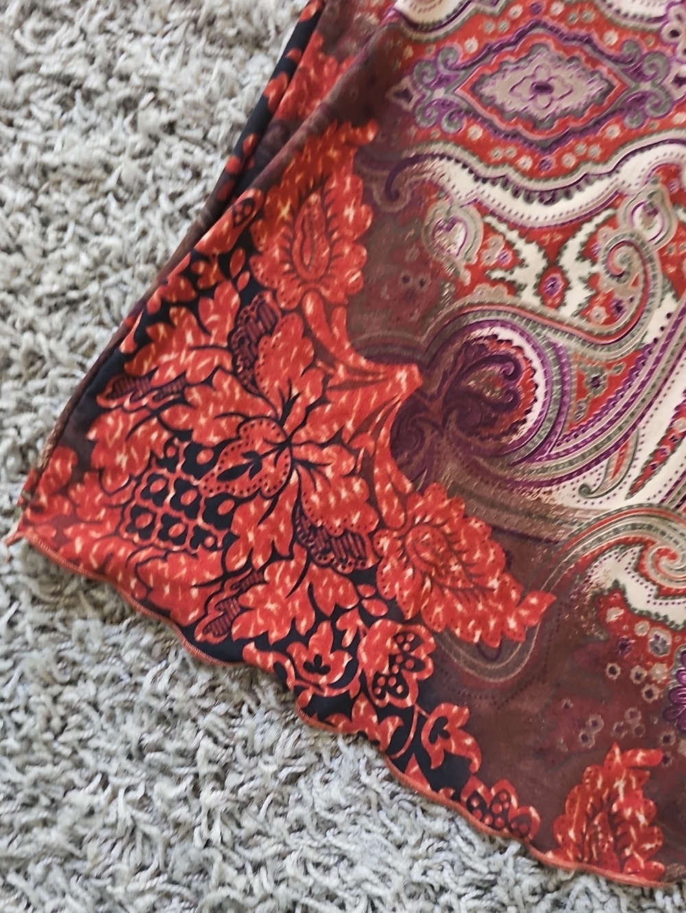 So Cool USA Dress True Y2k Vintage Dress Boho Paisley Flare Sleeves Small Mini - Picture 5 of 7